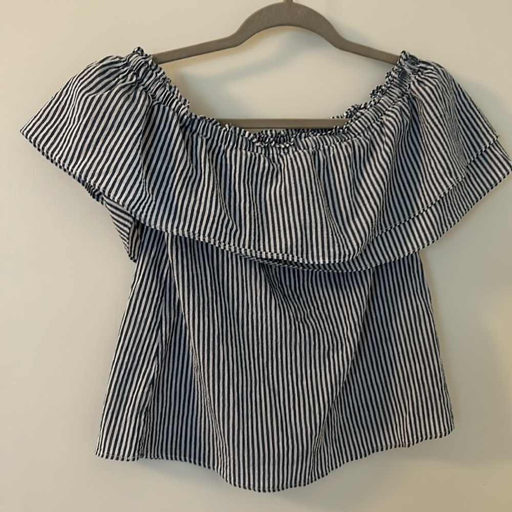 BCBG Max Azria seer sucker off the shoulder too
